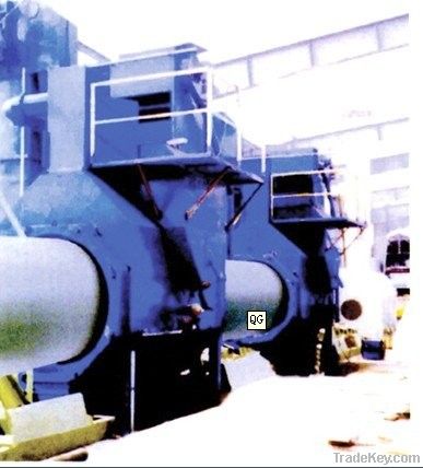 the steel pipe inner/outer wall shot blast cleaning machine