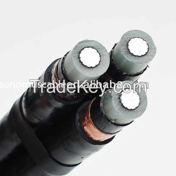 Medium voltage aluminum conductor XLPE insulated PVC sheath power cable steel wire armoured