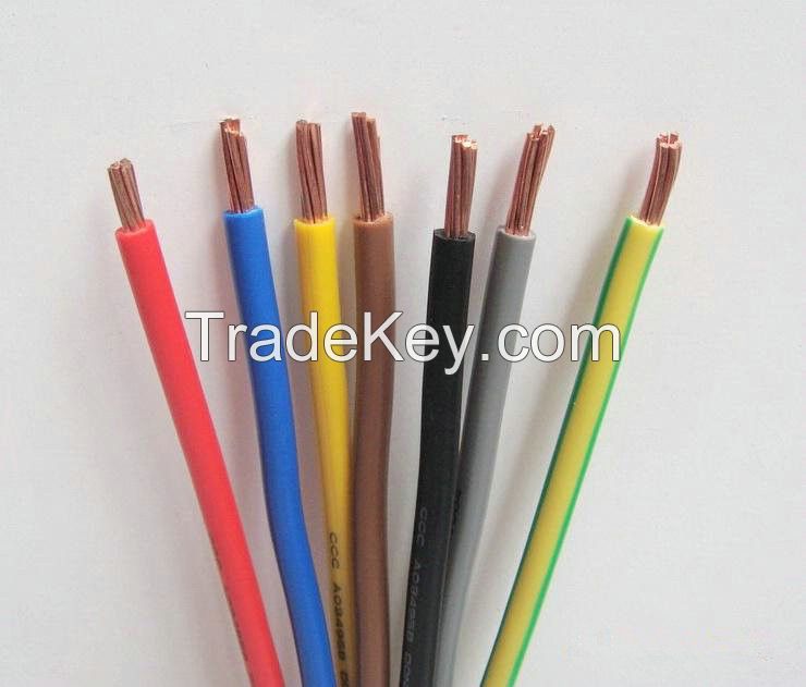 450/750V PVC insulated copper conductor electrical wire