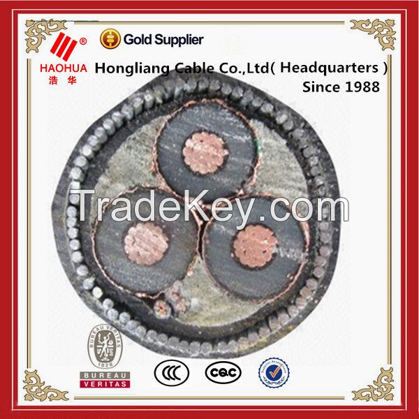 300mm2 XLPE insulation copper conductor Armoured cable