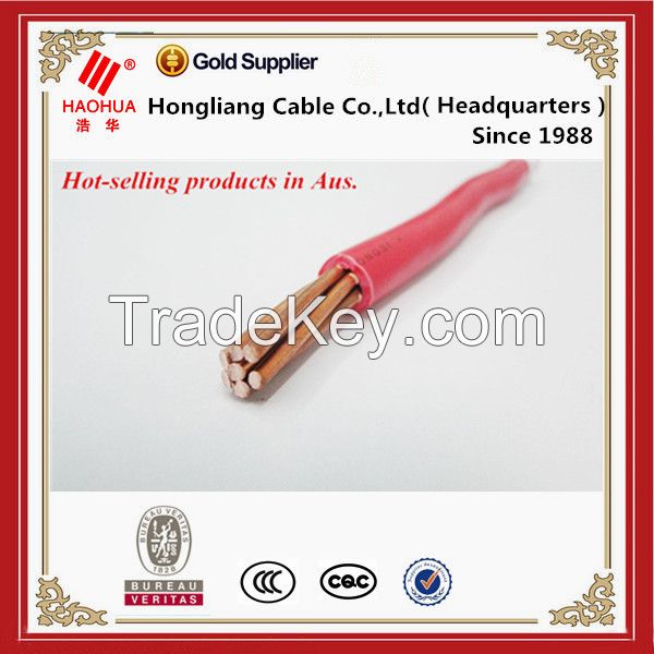 450/750V PVC insulated copper conductor electrical wire