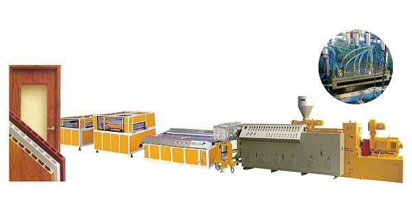 PVC wood plastic foam door production line