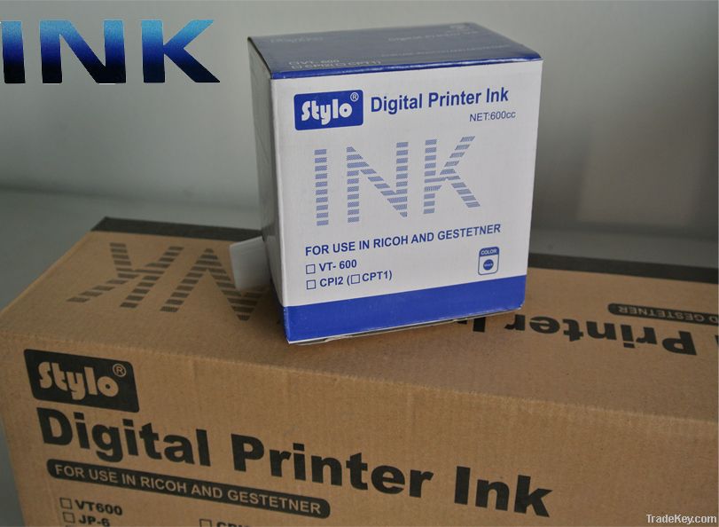 Stylo Digital Duplicator color ink VT600/CPI2/T1 for Ricoh