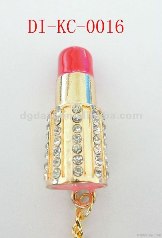 Lipstick shape fashion lipstick keychain