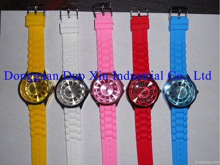 Colorful Band Silicone Wrist Watch