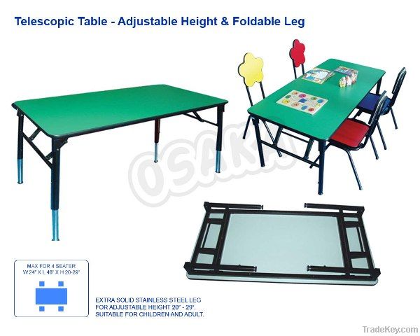 Telescopic table:adjustable height
