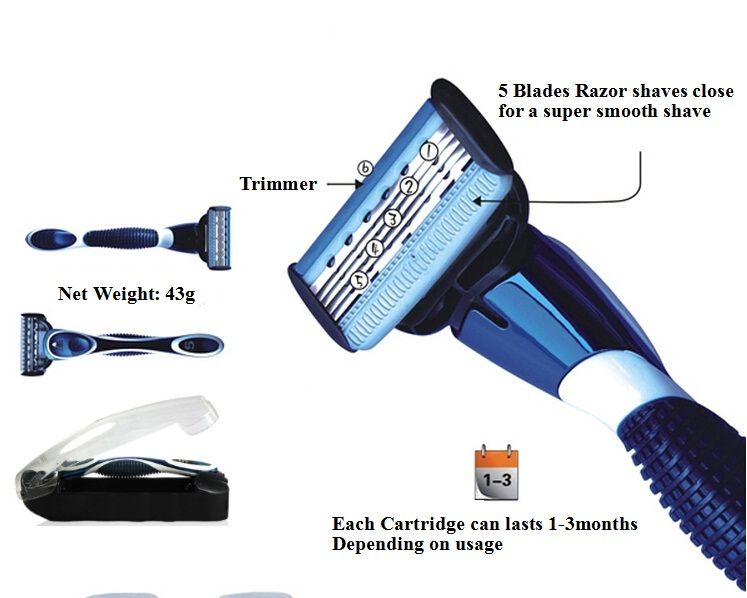 Razor A381 5+1 - 5 Blade Shaving Surface