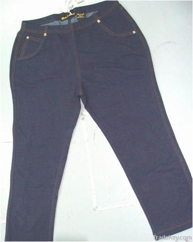 Ladies Knit Denim Pants