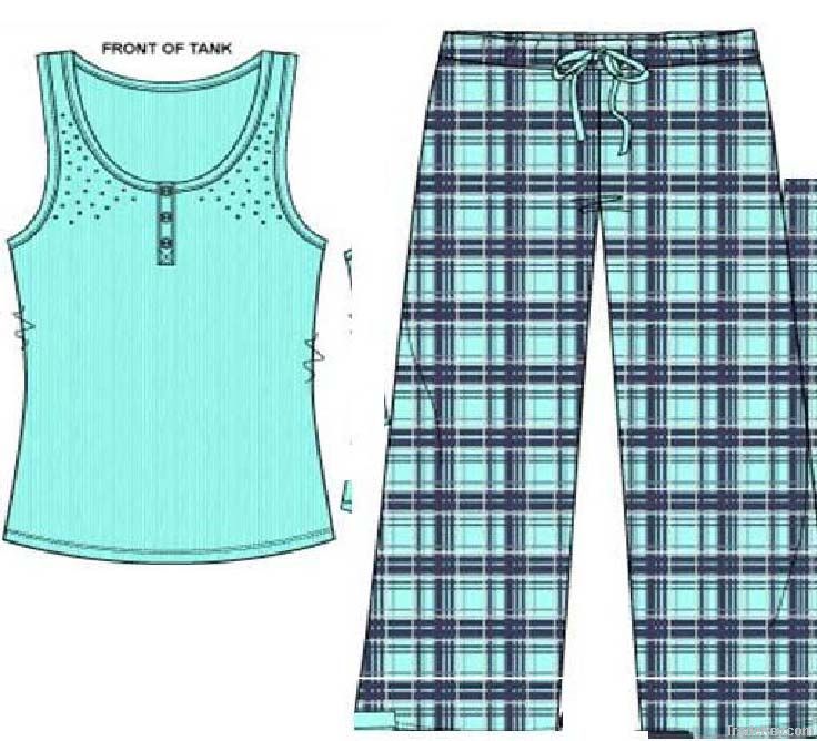 Girls Tank Top And Woven Pant