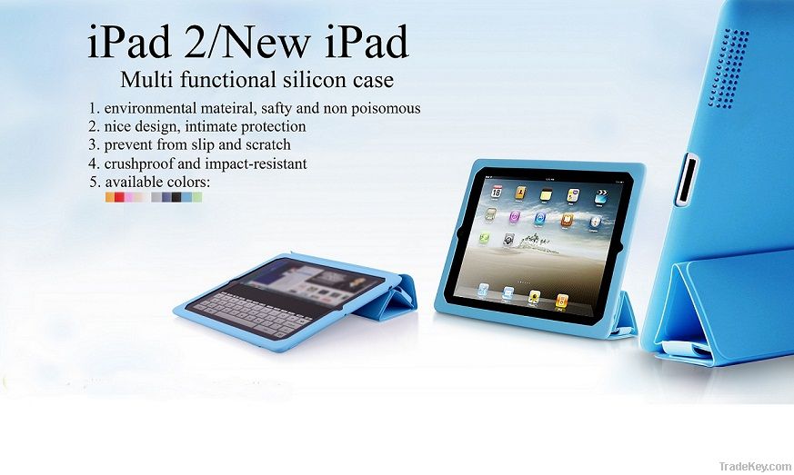 silicon smart cover case for new Ipad