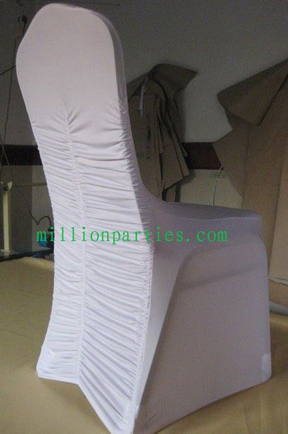 shirred plain  spandex chair cover
