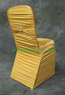 shirred plain  spandex chair cover