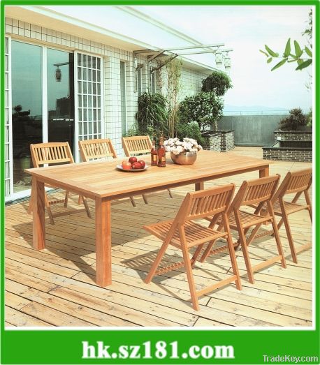 Outdoor garden wooden furniture set