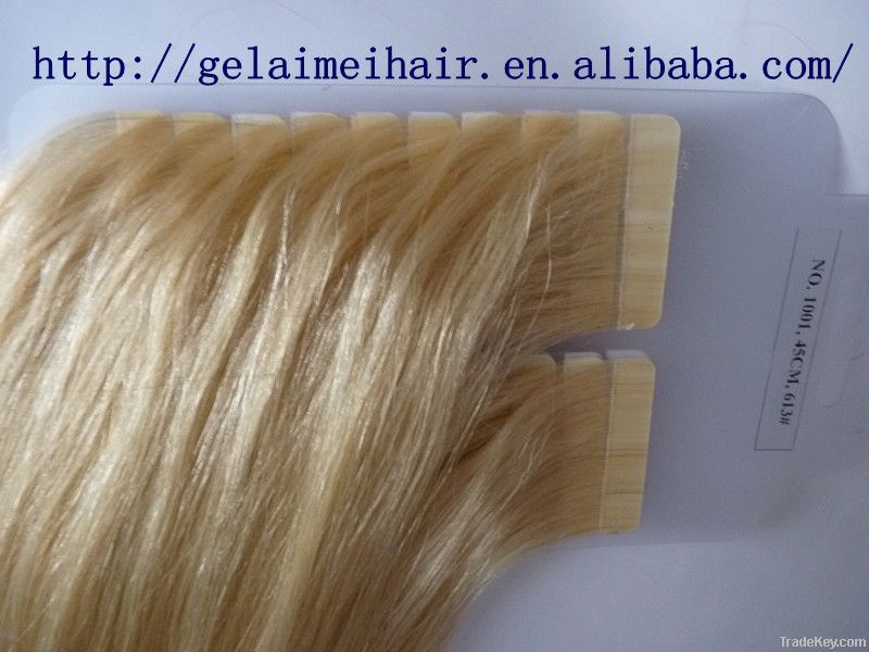 18&#039;&#039;, 613#, 100% human remy tape hair extension with new package