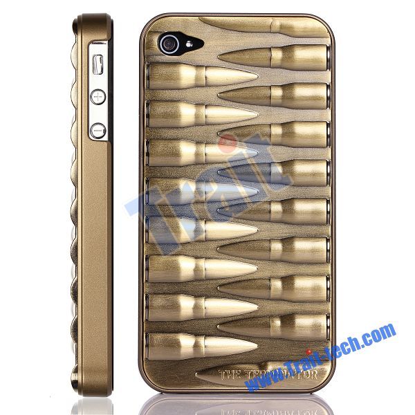 Army Military Machine Gun Bullet Belt Plastic Case for iPhone 4S