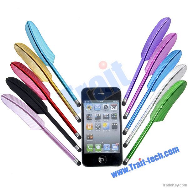Feather Capacitive Screen Stylus Touch Pen for iPad 2 iPhone 4G 4S 3GS
