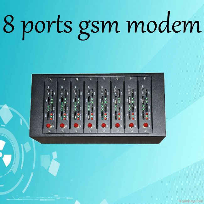 8 sim card ports wavecom module 8 channels gsm modem