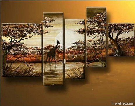 Abstract oil painting craft beautiful landscape