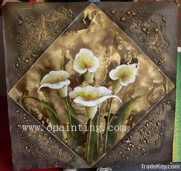 Abstract oil painting craft cheap flowers