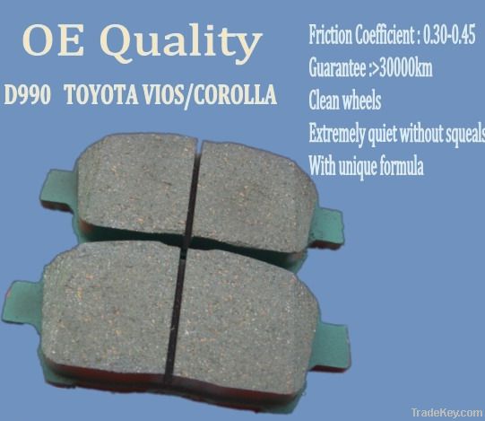 Brake pads Toyota Vios/Corolla