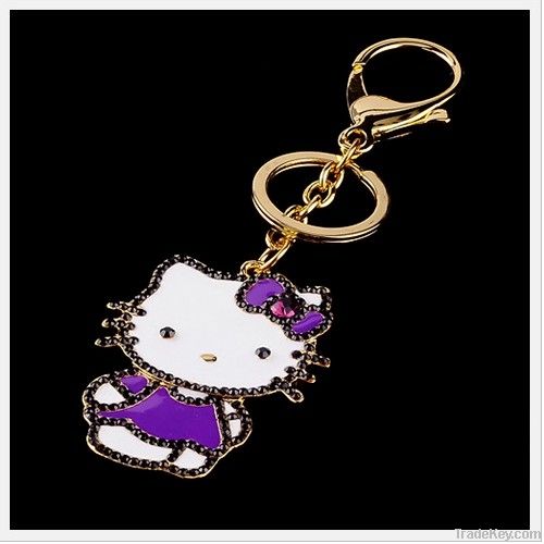 Metal Promotion Cat Shape Keychain