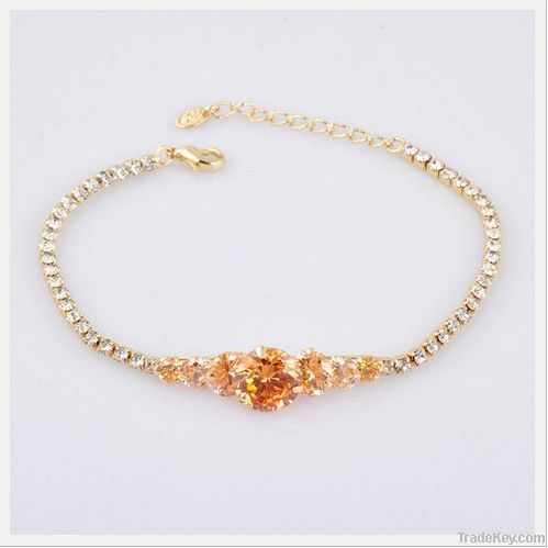 Zinc Alloy Plating Beautiful Gold Bracelet