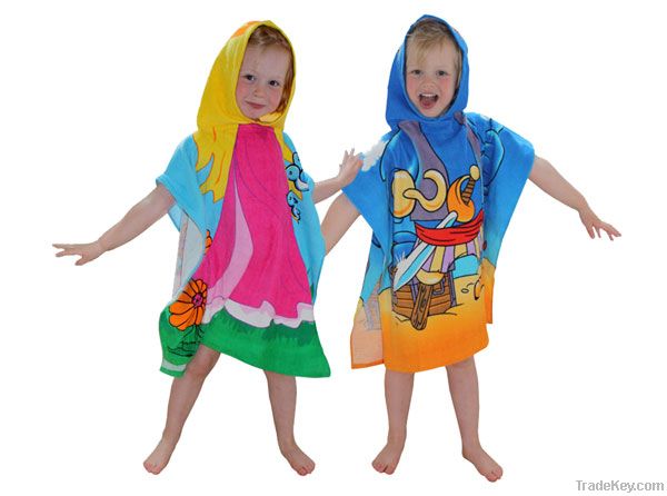 Children Hooded Poncho Towel