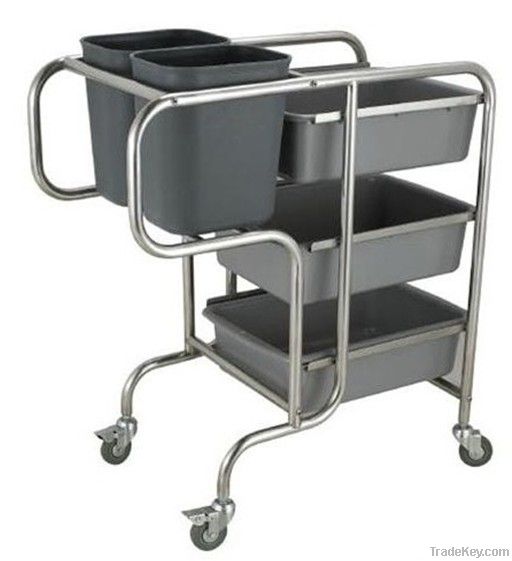 Stainless Steel Cleaning Trolley