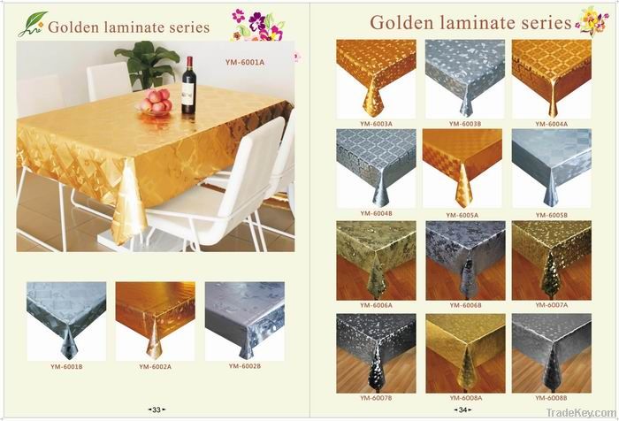 Tablecloth-3D golden embossed