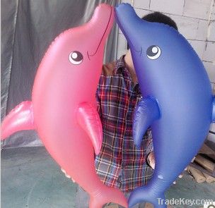 pink inflatable dolohin toy for kids