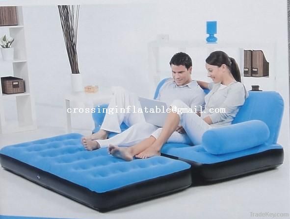 flcoked pvc  inflatable sofa bed