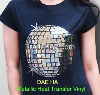 Metallic polyester heat transfer flex vinyl