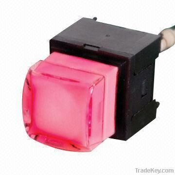 Illuminated Pushbutton Switch with Tactile or Non-tactile Feel and Mul