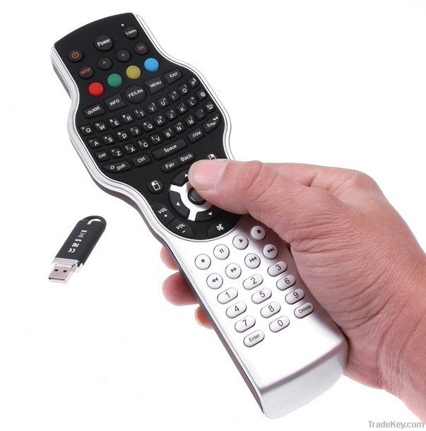 Google TV remote control with 2.4G RF keyboard mouse + IR learning