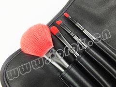 4pcs Cosmetic Makeup Brush Set With Black Fabric Pouch CB05018