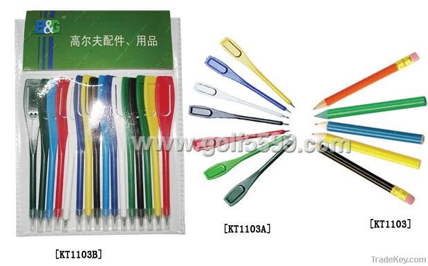 wholesale mixed color plastic golf pencil