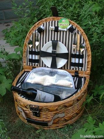 2 Person Willow Picnic Baskets Set (HD-H004)