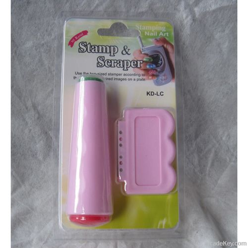 double nail stamper and scraper/nail art/nail products