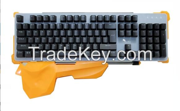 Mechanical keyboards with waterproof and dust-proof key, (8+6) light function
