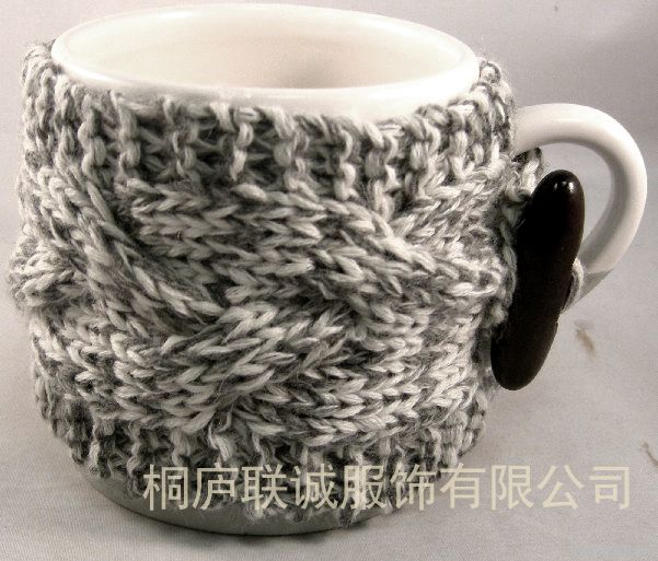 Knitted Cozy. Knit Cup Cozy. Knitted Cup Cozy.