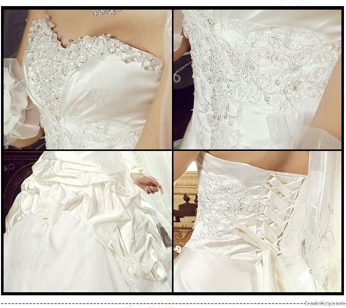 2013 autumn top new wedding dress-silk