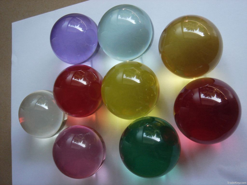 colored acrylic plastic ball