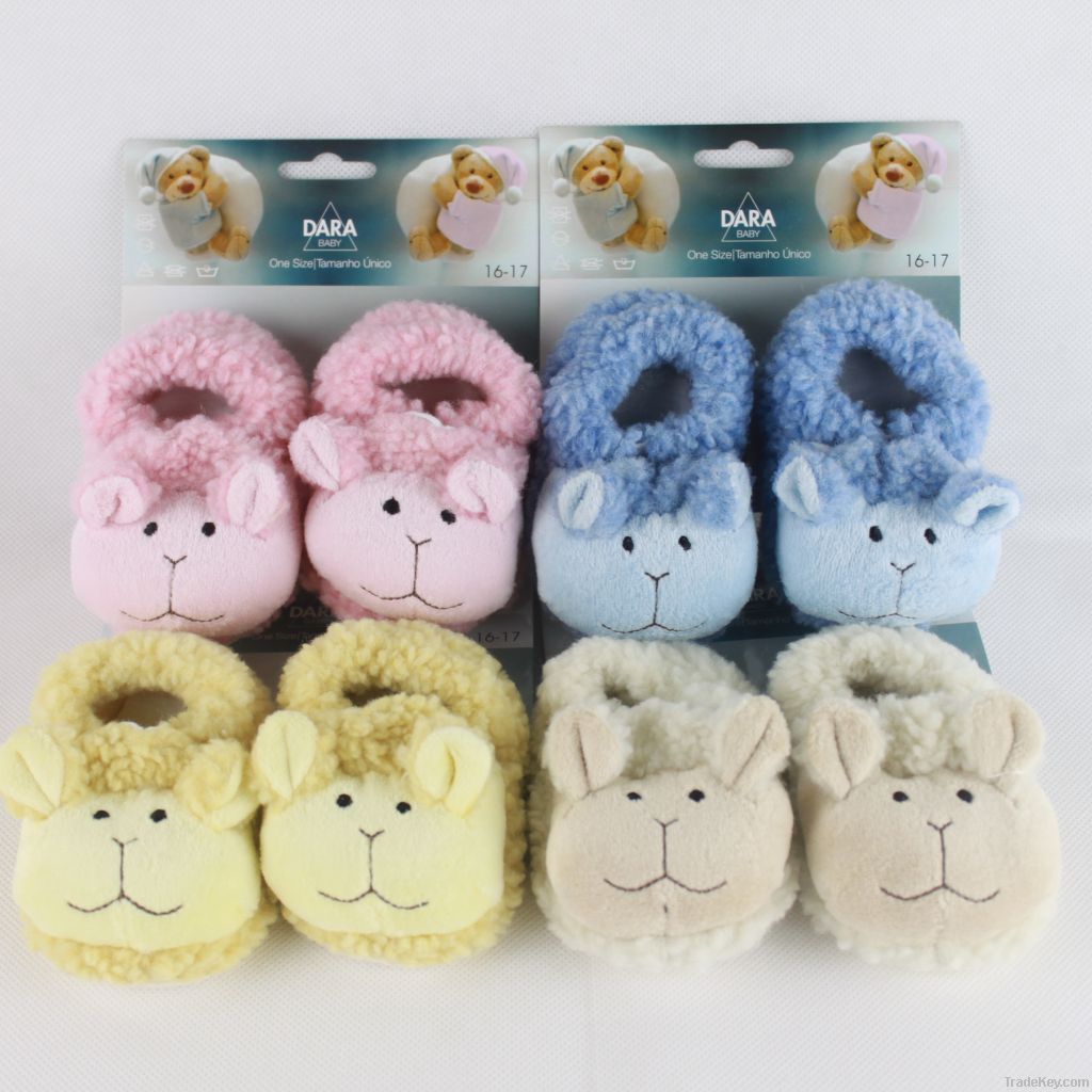 wholesale cute plush animal baby slipper