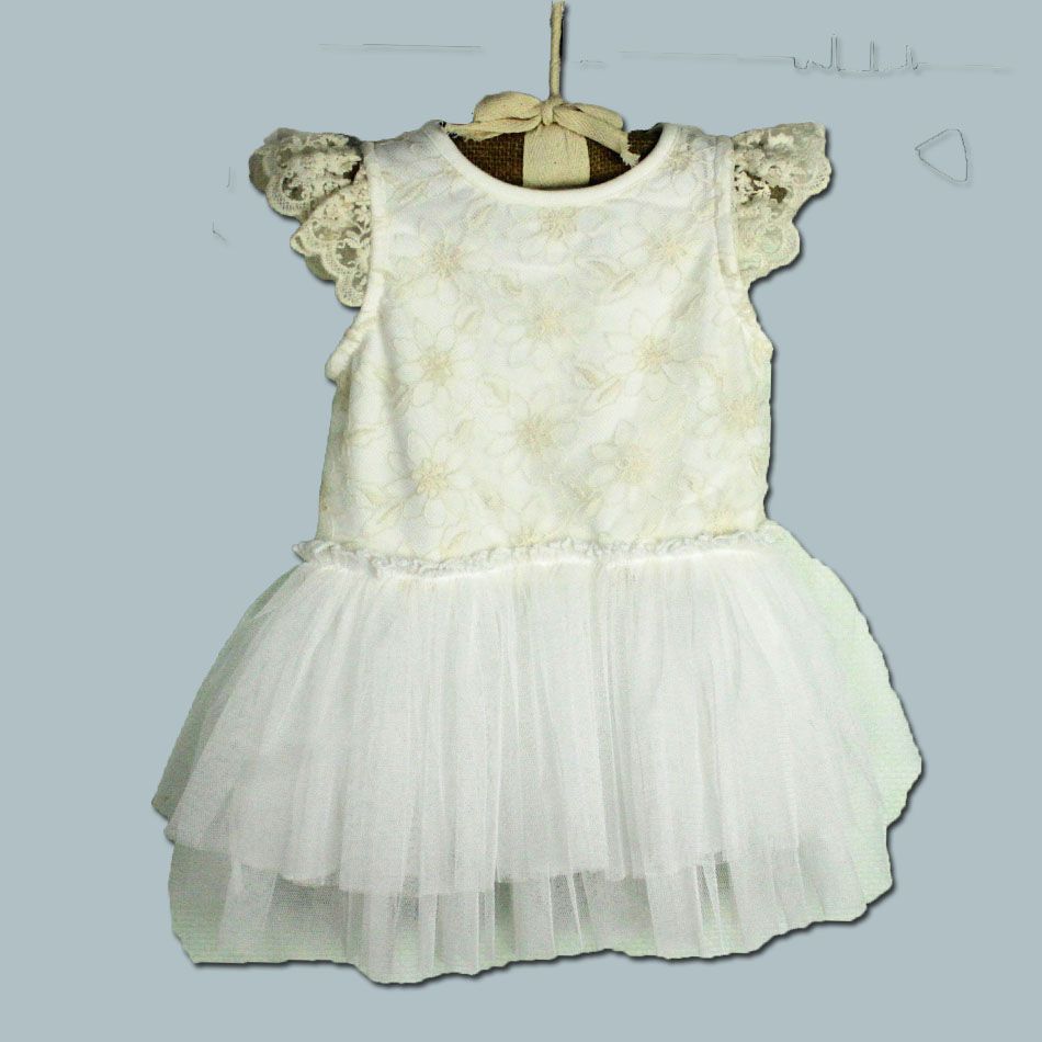 2014 New Baby Girl Princess White Lace Party Dress High Quality