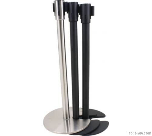 Stainless steel stackable retractable belt stanchion
