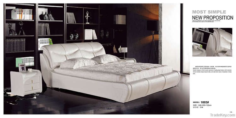 high quality soft bed/round bed/leather bed-1003