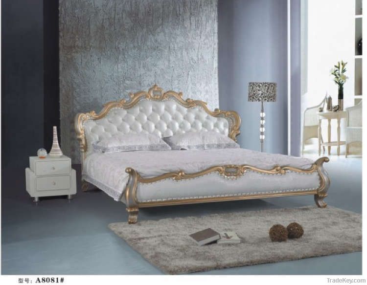 high quality soft bed/round bed/leather bed-K7