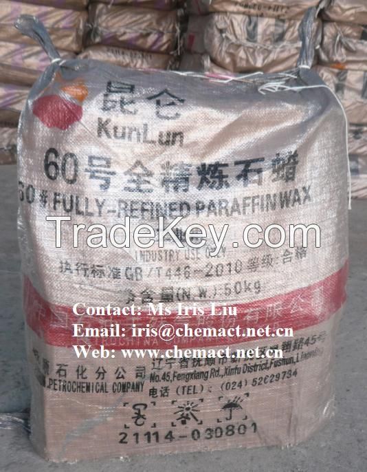 Kunlun Brand Paraffin Wax 60/62