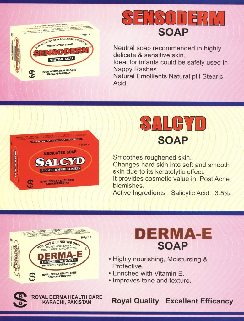 DERMA E Soap/ SALCYD soap/ SENSODERM soap