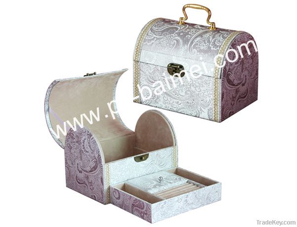 grey sliver floral jewellery container